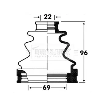 Joint-soufflet, arbre de commande BORG & BECK BCB2872