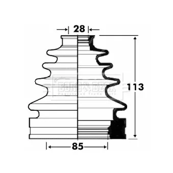 Joint-soufflet, arbre de commande BORG & BECK BCB2873
