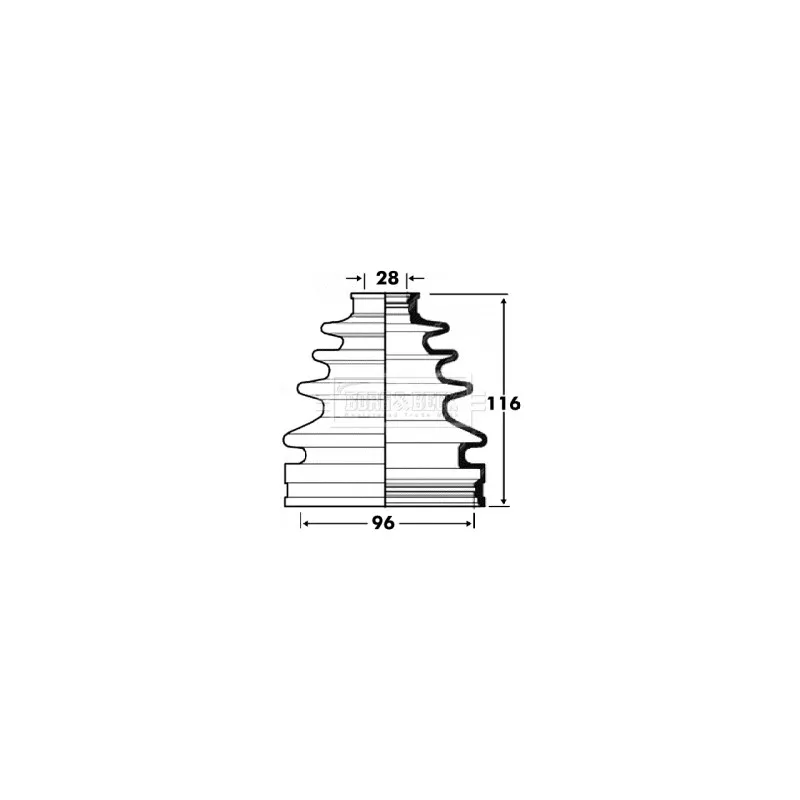 Joint-soufflet, arbre de commande BORG & BECK BCB2874