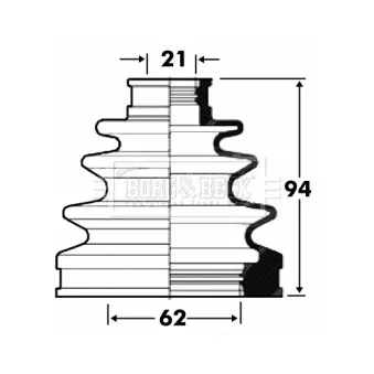 Joint-soufflet, arbre de commande BORG & BECK BCB2875