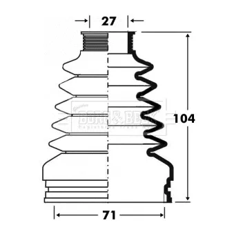 Joint-soufflet, arbre de commande BORG & BECK BCB2878