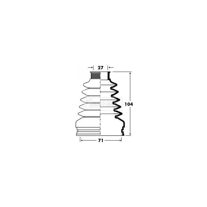 Joint-soufflet, arbre de commande BORG & BECK BCB2878
