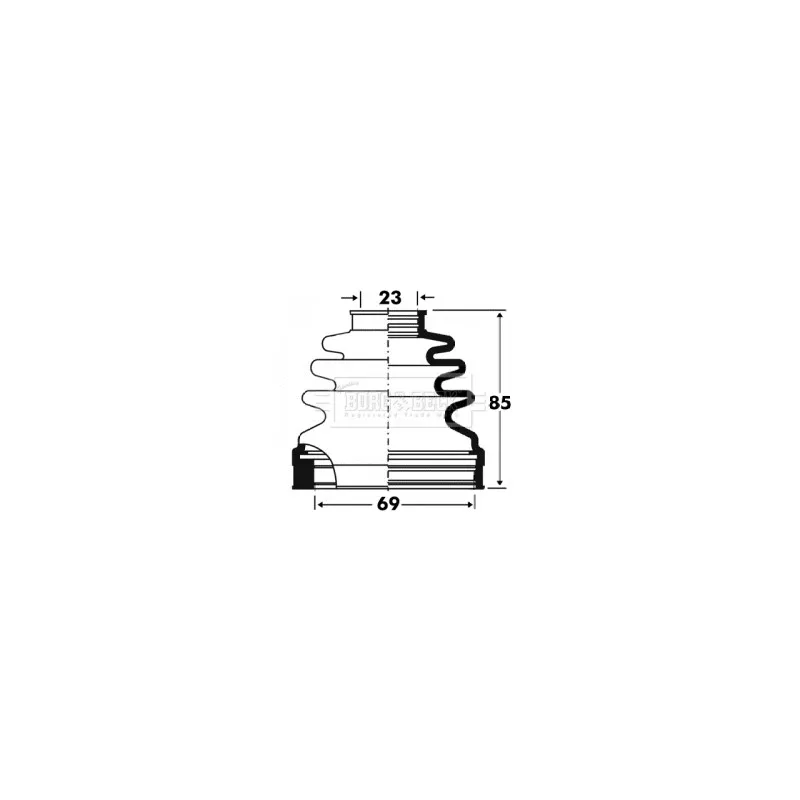 Joint-soufflet, arbre de commande BORG & BECK BCB2879