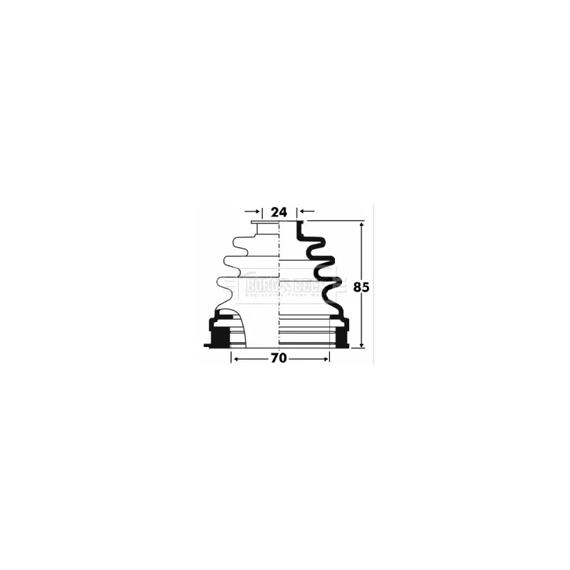 Joint-soufflet, arbre de commande BORG & BECK BCB2881