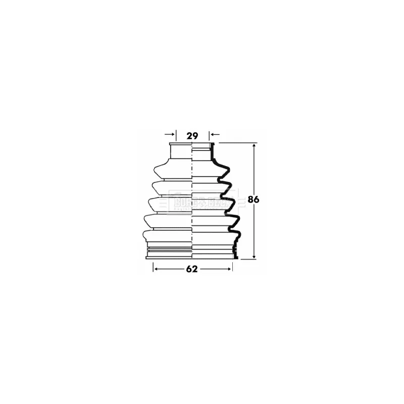 Joint-soufflet, arbre de commande BORG & BECK BCB2882