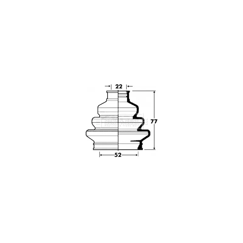 Joint-soufflet, arbre de commande BORG & BECK BCB2884