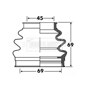 Joint-soufflet, arbre de commande BORG & BECK BCB2885