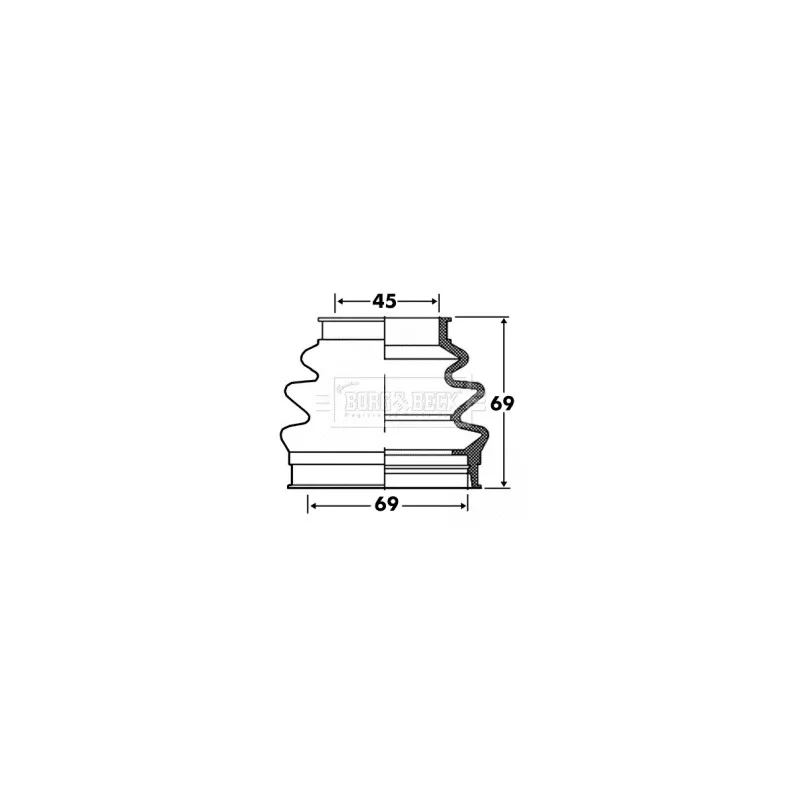 Joint-soufflet, arbre de commande BORG & BECK BCB2885