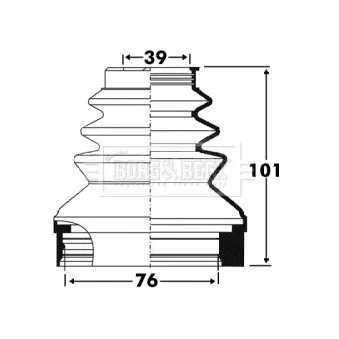Joint-soufflet, arbre de commande BORG & BECK BCB2890