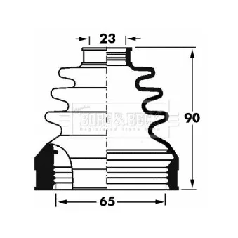 Joint-soufflet, arbre de commande BORG & BECK BCB2893