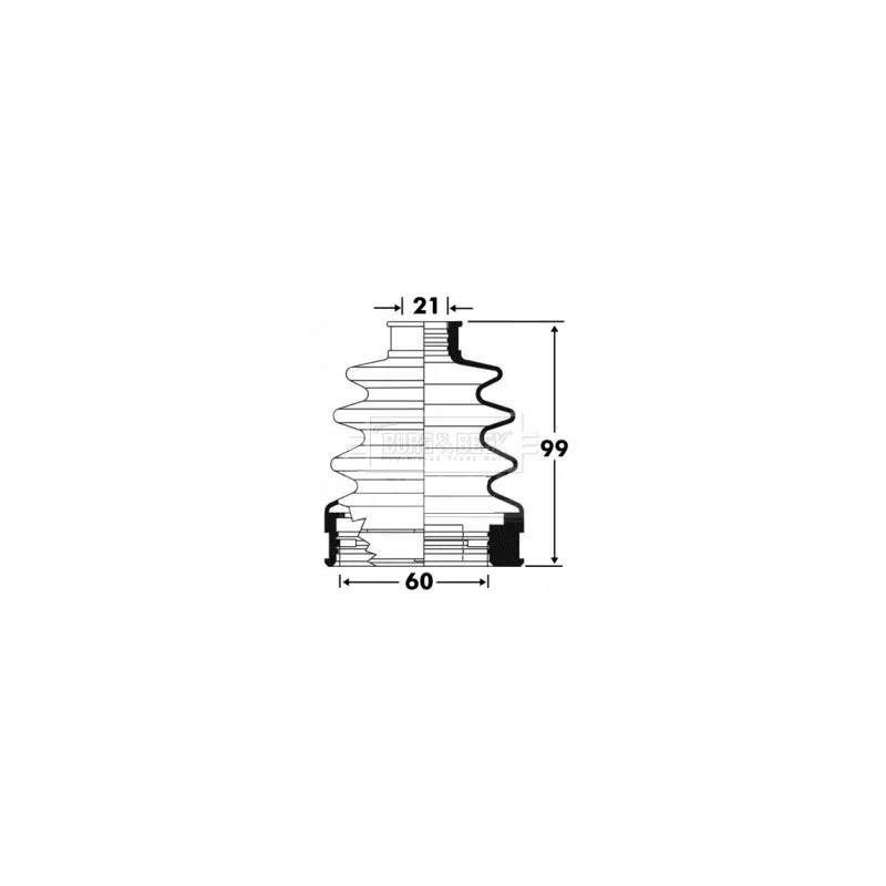 Joint-soufflet, arbre de commande BORG & BECK BCB2896