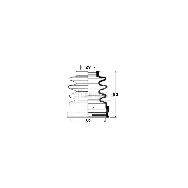 Joint-soufflet, arbre de commande BORG & BECK BCB2897