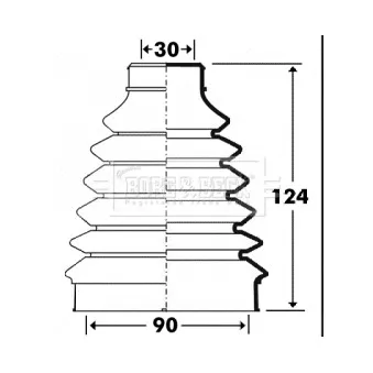Joint-soufflet, arbre de commande BORG & BECK BCB2898