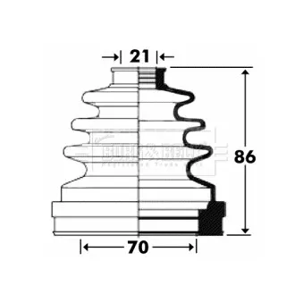 Joint-soufflet, arbre de commande BORG & BECK BCB2899