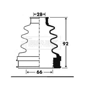 Joint-soufflet, arbre de commande BORG & BECK BCB2900
