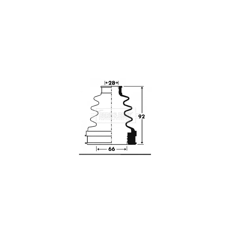 Joint-soufflet, arbre de commande BORG & BECK BCB2900