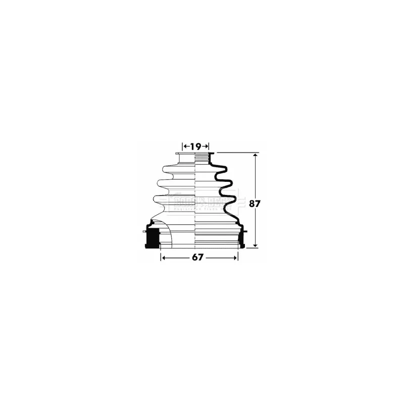 Joint-soufflet, arbre de commande BORG & BECK BCB2901