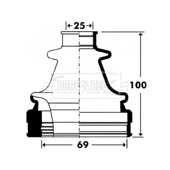 Joint-soufflet, arbre de commande BORG & BECK BCB2902
