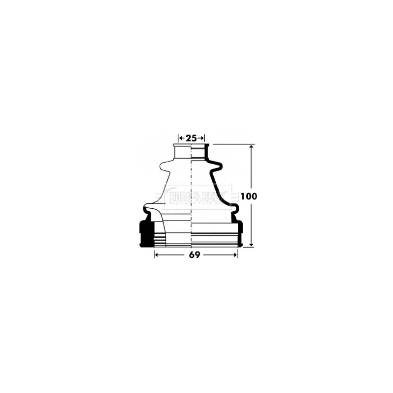 Joint-soufflet, arbre de commande BORG & BECK BCB2902
