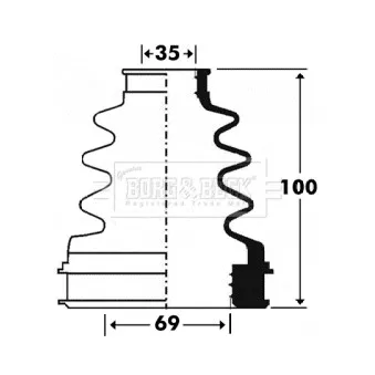 Joint-soufflet, arbre de commande BORG & BECK BCB2903