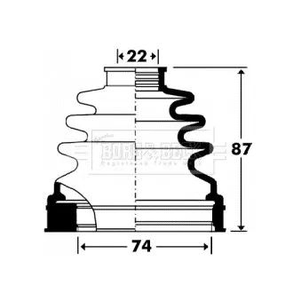 Joint-soufflet, arbre de commande BORG & BECK BCB2904