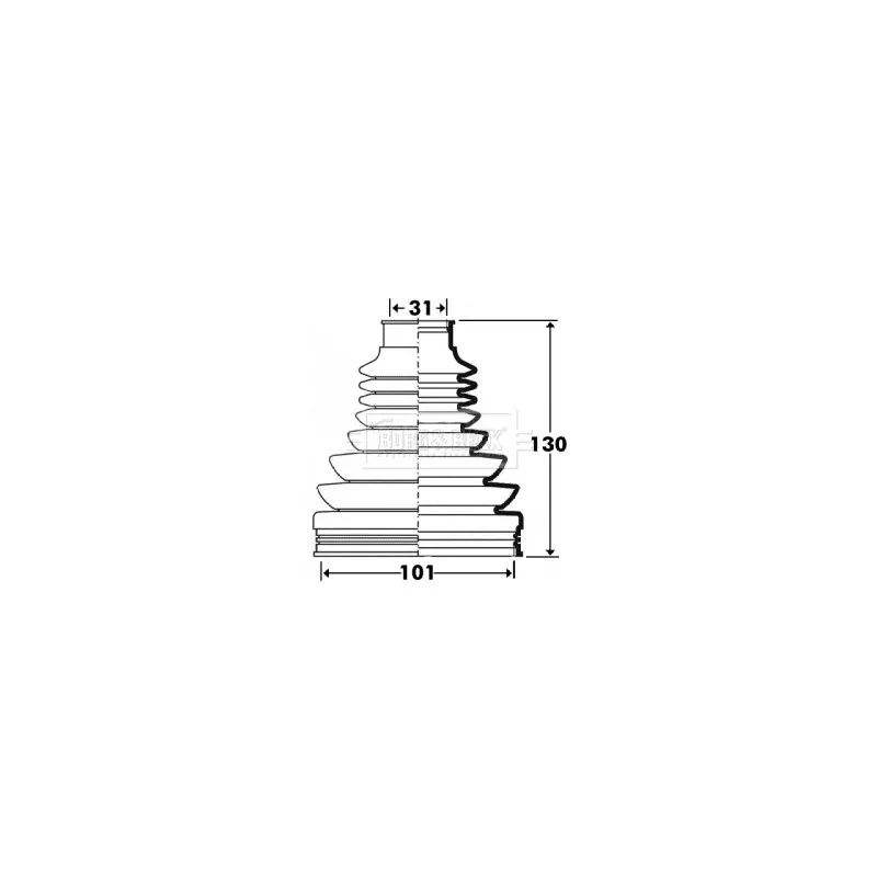 Joint-soufflet, arbre de commande BORG & BECK BCB2907