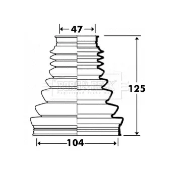 Joint-soufflet, arbre de commande BORG & BECK BCB2908