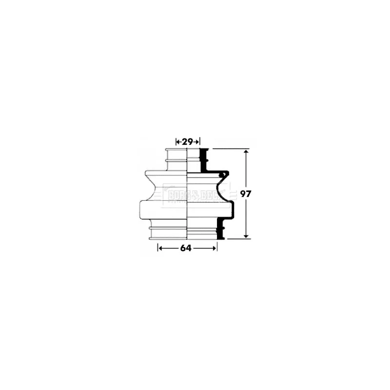 Joint-soufflet, arbre de commande BORG & BECK BCB2910