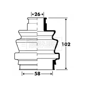 Joint-soufflet, arbre de commande BORG & BECK BCB2911
