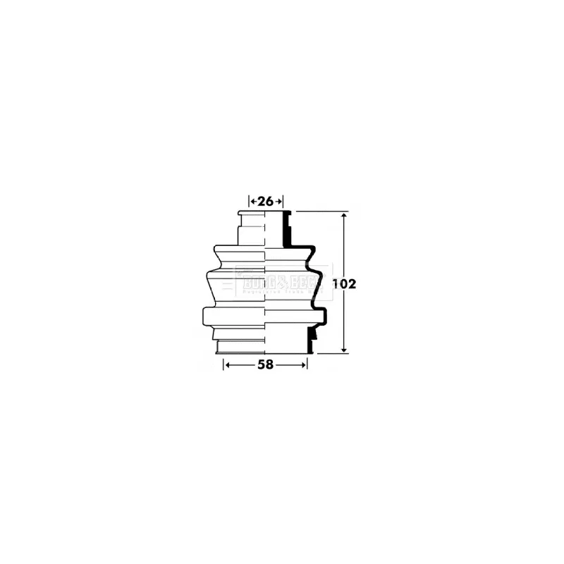 Joint-soufflet, arbre de commande BORG & BECK BCB2911