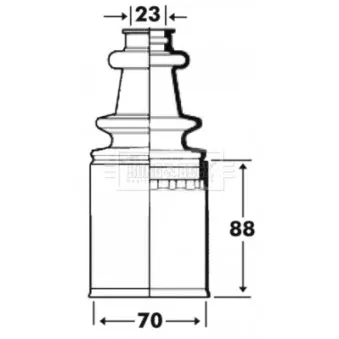 Joint-soufflet, arbre de commande BORG & BECK BCB2913