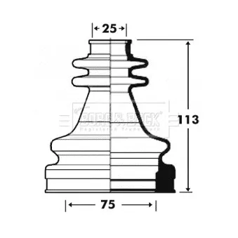 Joint-soufflet, arbre de commande BORG & BECK BCB2914