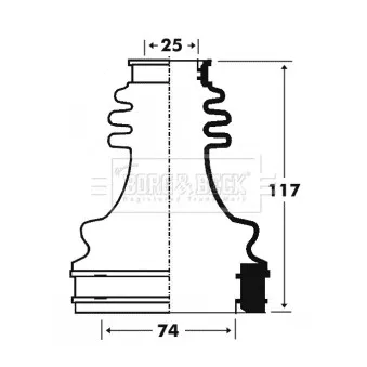 Joint-soufflet, arbre de commande BORG & BECK BCB2916