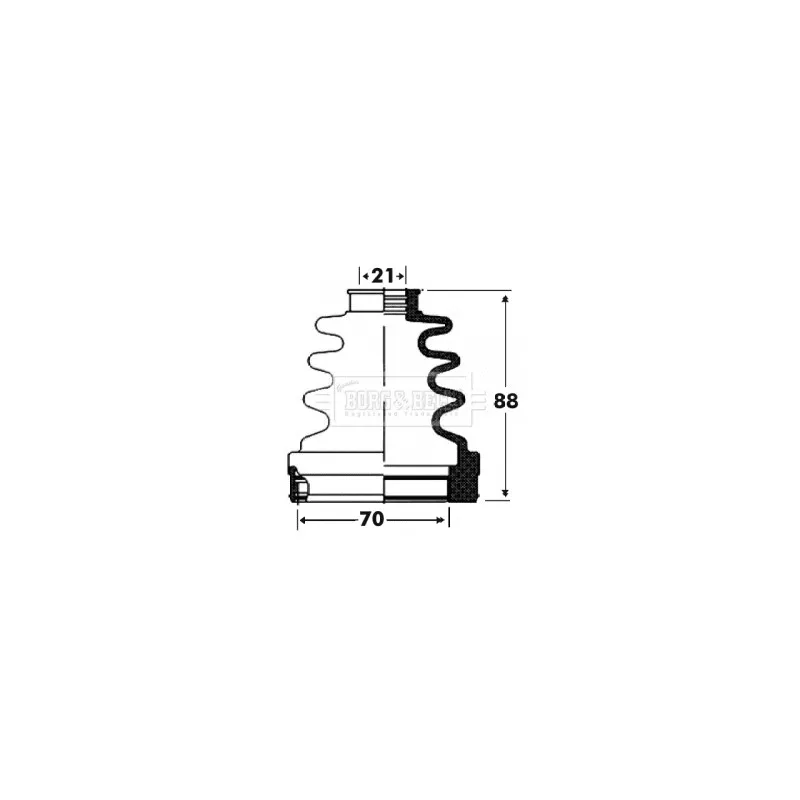 Joint-soufflet, arbre de commande BORG & BECK BCB2918