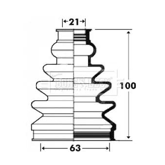 Joint-soufflet, arbre de commande BORG & BECK BCB2920