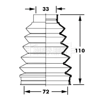 Joint-soufflet, arbre de commande BORG & BECK BCB6000