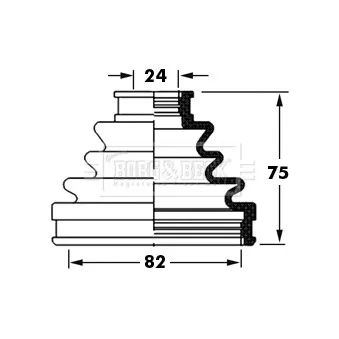 Joint-soufflet, arbre de commande BORG & BECK BCB6005