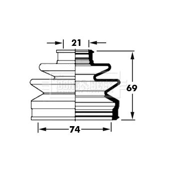 Joint-soufflet, arbre de commande BORG & BECK BCB6006