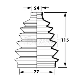 Joint-soufflet, arbre de commande BORG & BECK BCB6007