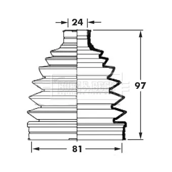 Joint-soufflet, arbre de commande BORG & BECK BCB6010