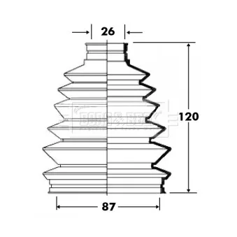 Joint-soufflet, arbre de commande BORG & BECK BCB6011