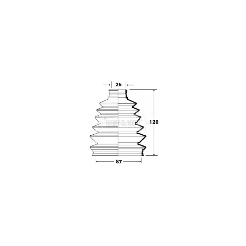 Joint-soufflet, arbre de commande BORG & BECK BCB6011