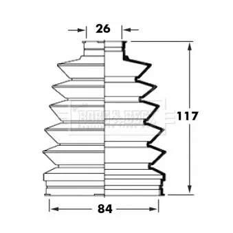 Joint-soufflet, arbre de commande BORG & BECK BCB6012