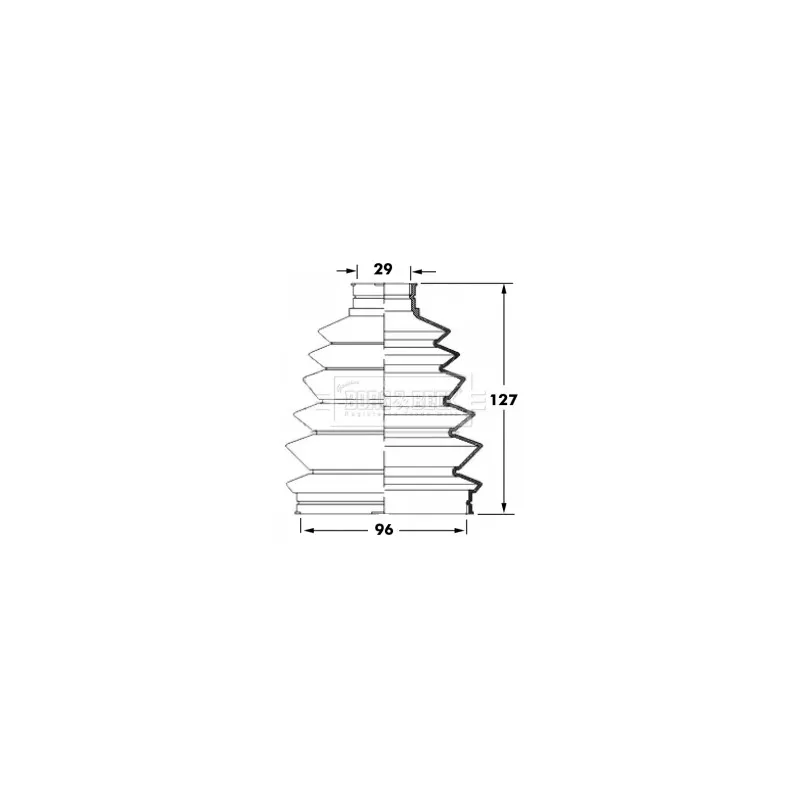 Joint-soufflet, arbre de commande BORG & BECK BCB6013