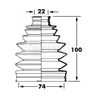 Joint-soufflet, arbre de commande BORG & BECK BCB6015