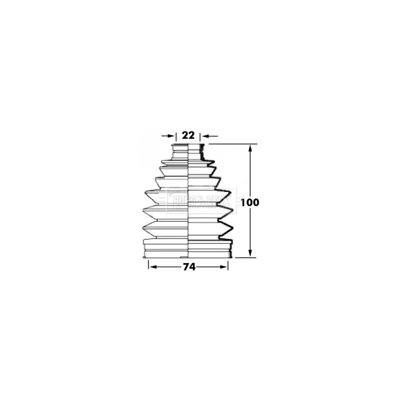 Joint-soufflet, arbre de commande BORG & BECK BCB6015