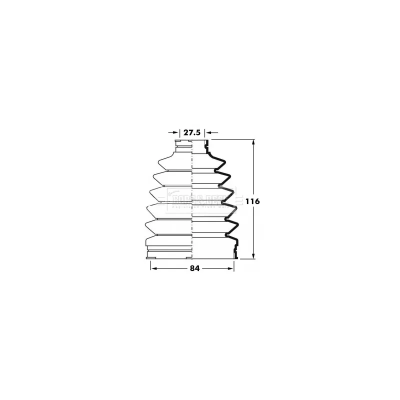 Joint-soufflet, arbre de commande BORG & BECK BCB6017