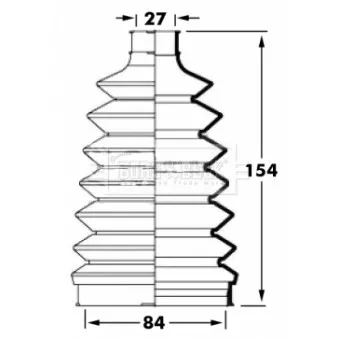 Joint-soufflet, arbre de commande BORG & BECK BCB6019