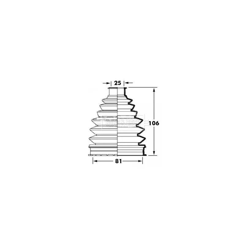 Joint-soufflet, arbre de commande BORG & BECK BCB6020
