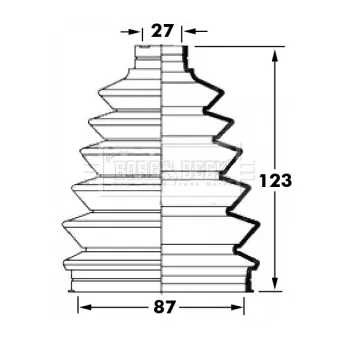 Joint-soufflet, arbre de commande BORG & BECK BCB6022